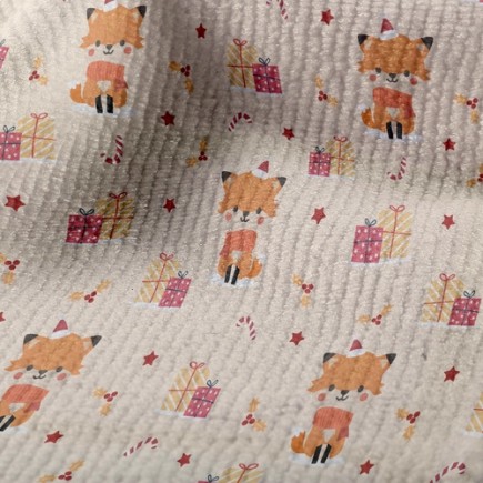 禮物與狐狸毛巾布(幅寬160公分)