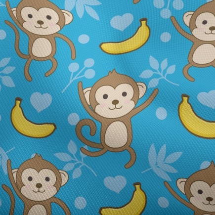 開心猴子香蕉舞雙斜布(幅寬150公分)