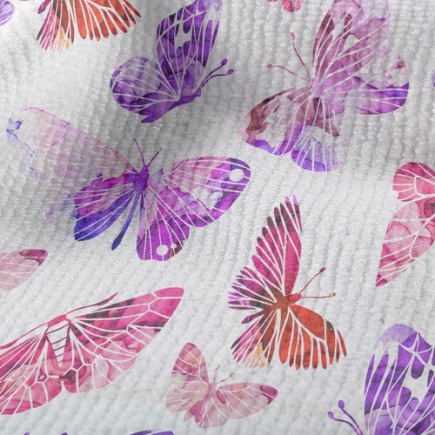 剪影美麗蝴蝶毛巾布(幅寬160公分)