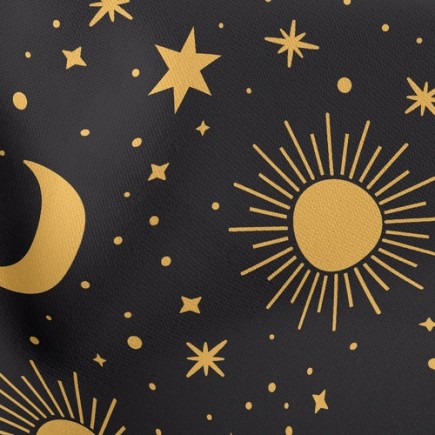 耀眼星星太陽月亮羅馬布(幅寬160公分)