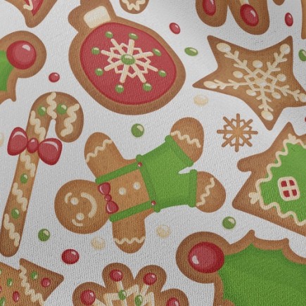 聖誕餅乾巧克力豆雪紡布(幅寬150公分)