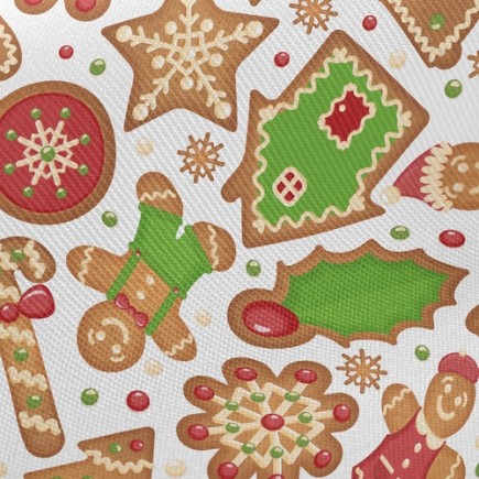 聖誕餅乾巧克力豆斜紋布(幅寬150公分)