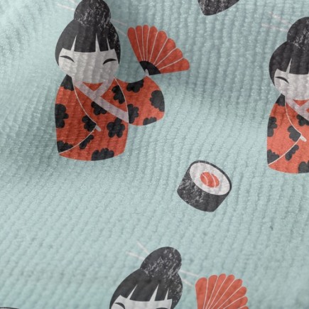 日本娃娃壽司毛巾布(幅寬160公分)