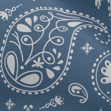 經典風格渦紋花雪紡布(幅寬150公分)