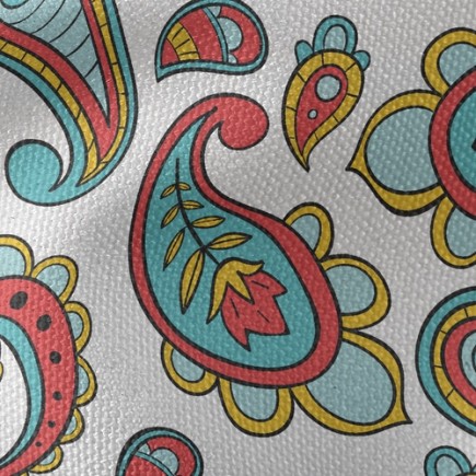 三色渦紋花帆布(幅寬150公分)