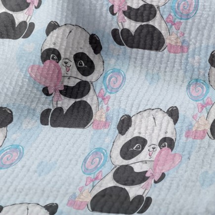 貪吃鬼熊貓毛巾布(幅寬160公分)