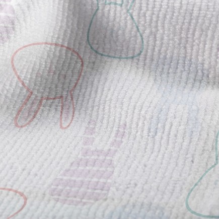 條紋兔與點點兔毛巾布(幅寬160公分)