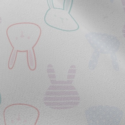 條紋兔與點點兔雪紡布(幅寬150公分)