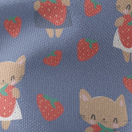 愛吃草莓貓帆布(幅寬150公分)