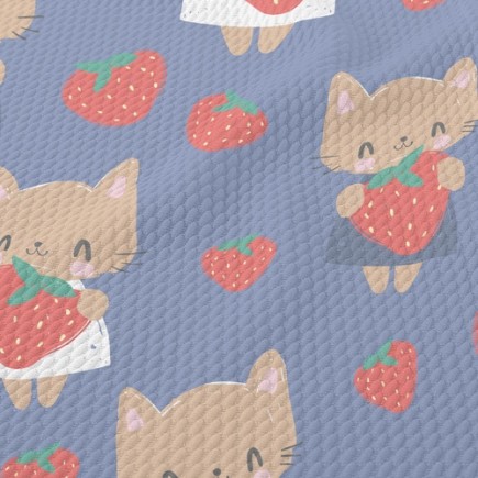 愛吃草莓貓泡泡布(幅寬160公分)