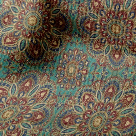 莊嚴曼陀羅花紋毛巾布(幅寬160公分)
