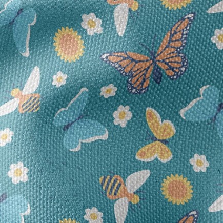 多彩的蝴蝶帆布(幅寬150公分)