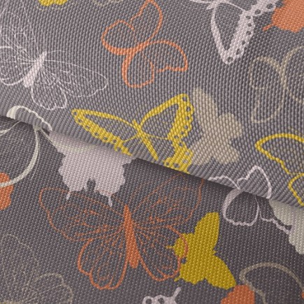 色彩鮮明的蝴蝶牛津布(幅寬150公分)