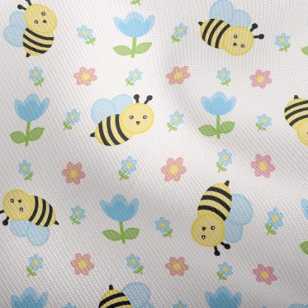 鬱金香與蜜蜂雙斜布(幅寬150公分)