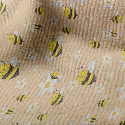 白花蜜蜂毛巾布(幅寬160公分)