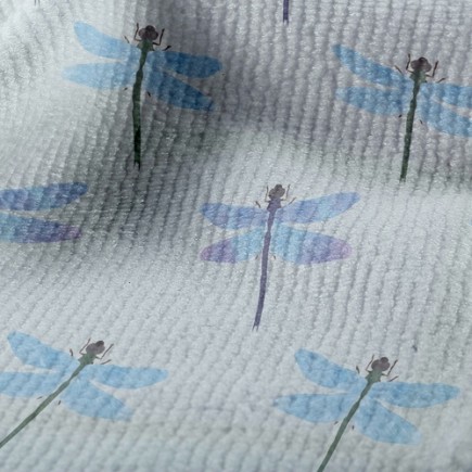 藍色蜻蜓毛巾布(幅寬160公分)