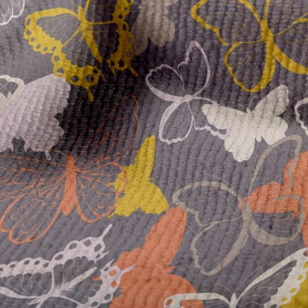 色彩鮮明的蝴蝶毛巾布(幅寬160公分)