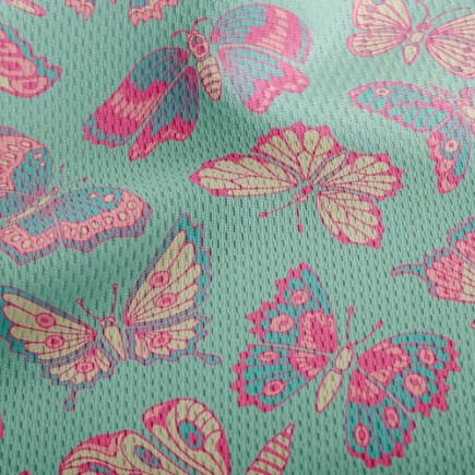 粉色蝴蝶鳥眼布(幅寬160公分)