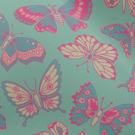 粉色蝴蝶雪紡布(幅寬150公分)
