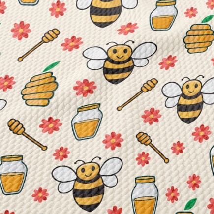 甜甜蜂蜜和蜜蜂泡泡布(幅寬160公分)