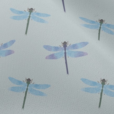 藍色蜻蜓雪紡布(幅寬150公分)