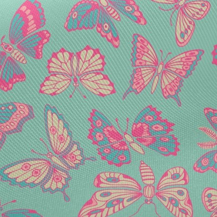 粉色蝴蝶斜紋布(幅寬150公分)