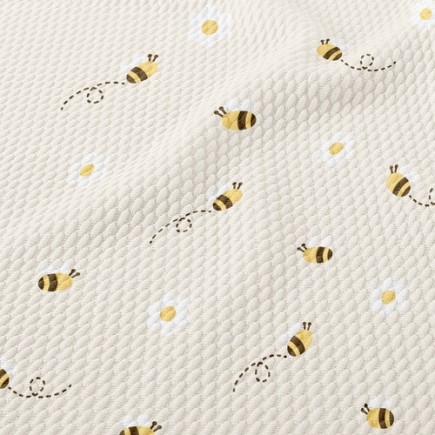 小白花蜜蜂泡泡布(幅寬160公分)