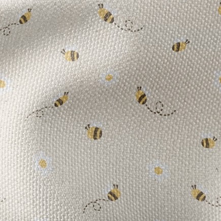 小白花蜜蜂帆布(幅寬150公分)