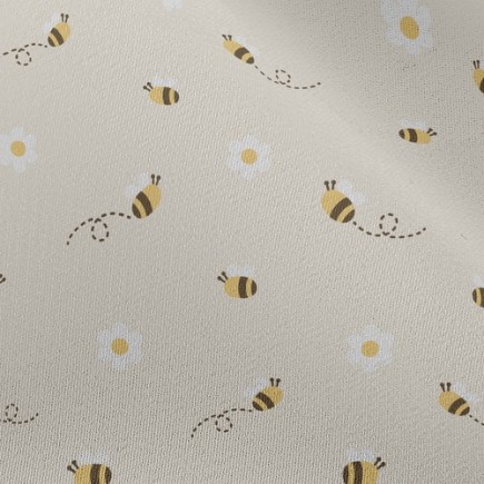 小白花蜜蜂雪紡布(幅寬150公分)