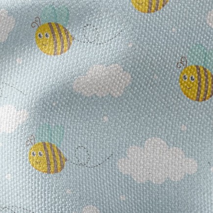 蜜蜂白雲帆布(幅寬150公分)