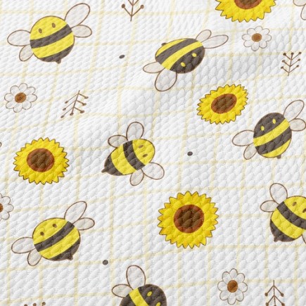 蜜蜂和向日葵泡泡布(幅寬160公分)