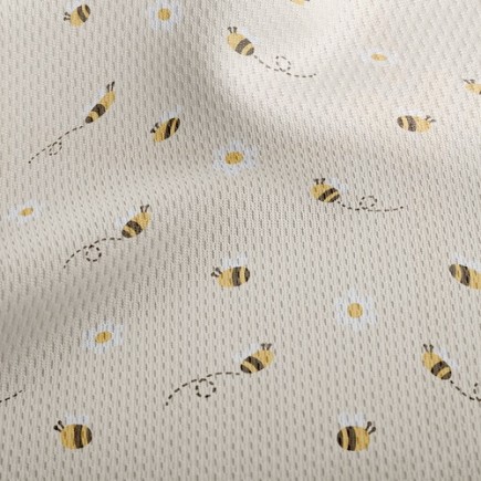 小白花蜜蜂鳥眼布(幅寬160公分)