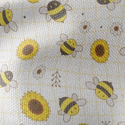 蜜蜂和向日葵帆布(幅寬150公分)