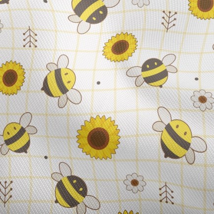 蜜蜂和向日葵雙斜布(幅寬150公分)