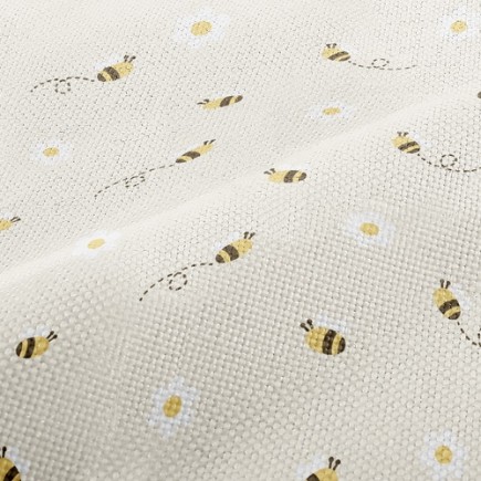 小白花蜜蜂麻布(幅寬150公分)