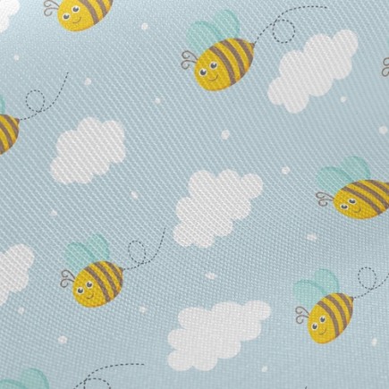蜜蜂白雲斜紋布(幅寬150公分)