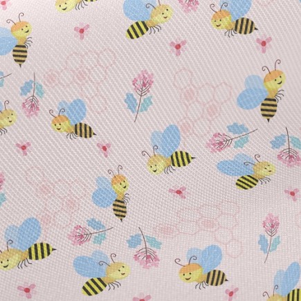 蜜蜂和花朵斜紋布(幅寬150公分)