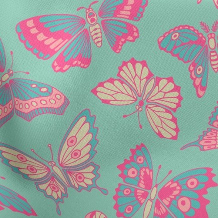 粉色蝴蝶羅馬布(幅寬160公分)