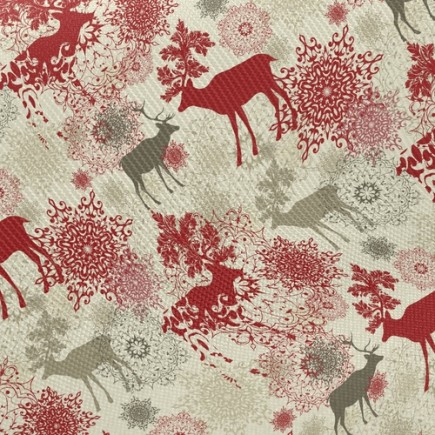 古典聖誕馴鹿斜紋布(幅寬150公分)