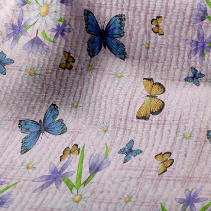 淡雅雙色蝴蝶毛巾布(幅寬160公分)
