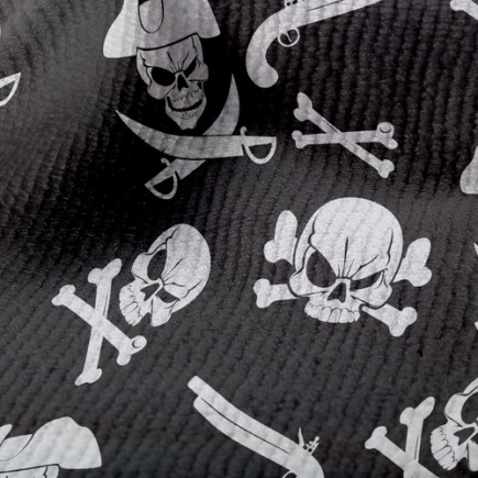 邪惡海盜骷髏毛巾布(幅寬160公分)