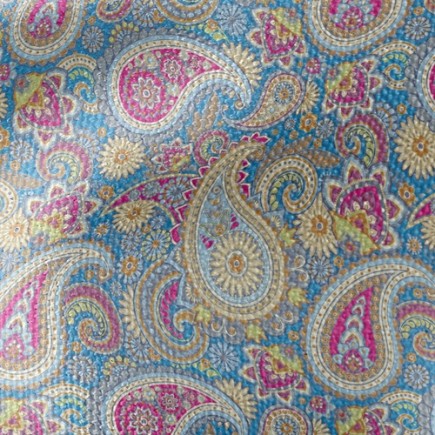鮮豔色彩渦漩紋帆布(幅寬150公分)