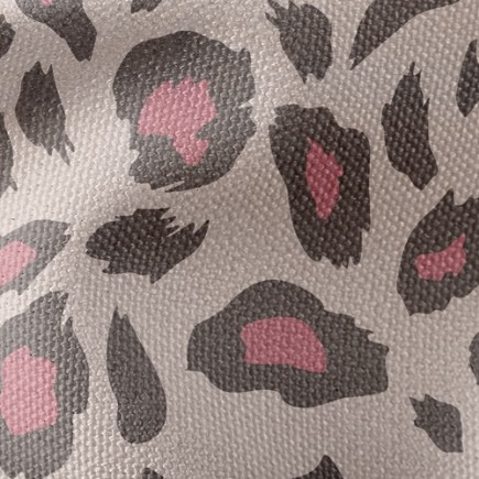粉紅時尚豹紋帆布(幅寬150公分)