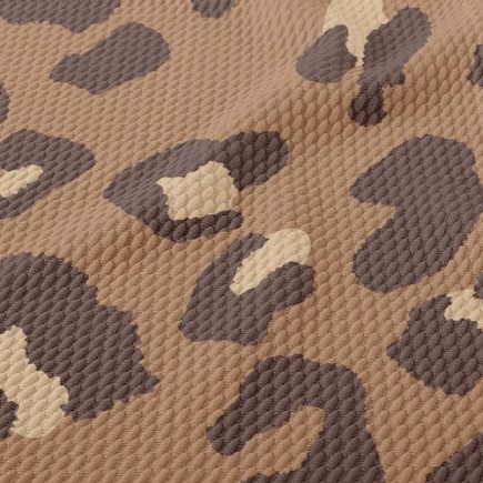流行豹紋印泡泡布(幅寬160公分)