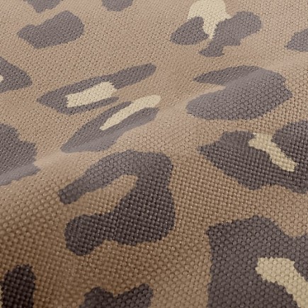 流行豹紋印麻布(幅寬150公分)