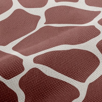 懷舊長頸鹿紋麻布(幅寬150公分)