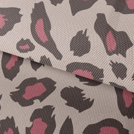 粉紅時尚豹紋牛津布(幅寬150公分)