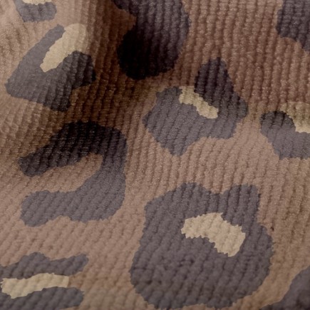 流行豹紋印毛巾布(幅寬160公分)