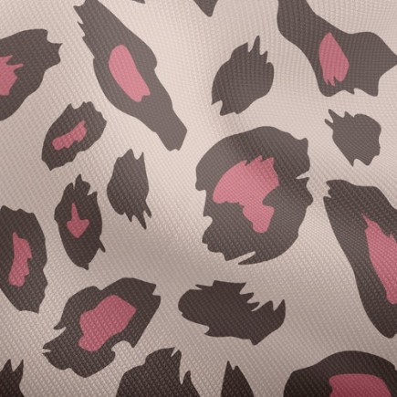 粉紅時尚豹紋雙斜布(幅寬150公分)
