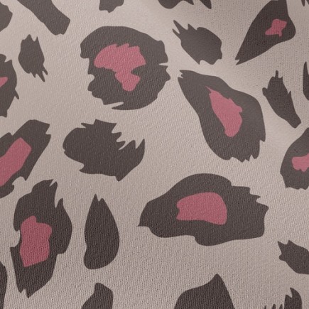 粉紅時尚豹紋雪紡布(幅寬150公分)